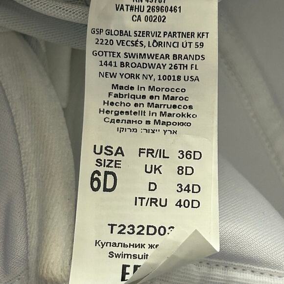 Gottex profile NWT women's D-cup wide strap one piece in color jade size 6D - Picture 7 of 9